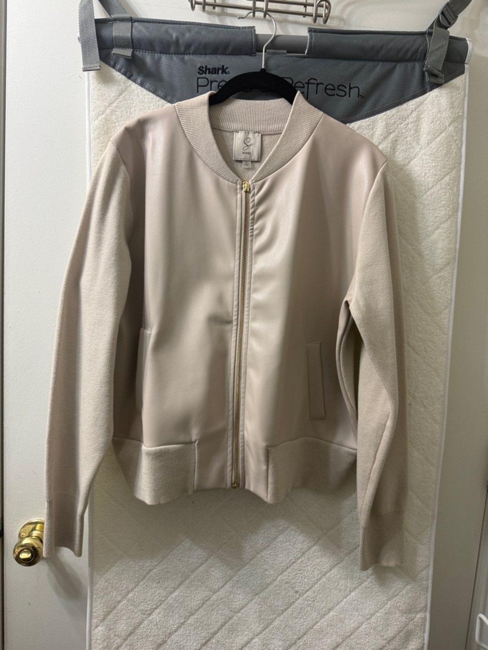 Women's Neutral Beige Bomber Jacket